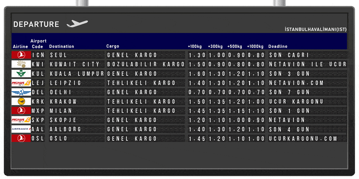 Netavion Uçur Kargonu Kampanyası ile genel kargo ve tehlikeli kargolar için kampanyalı uçak kargo fiyatları sunar.